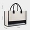 Embroidery Initial Canvas Tote Bag, Personalized Present Suitable for Wedding, Birthday, Beach, Holiday, is a Great Gift Women, Mom, Teachers, Friends, Bridesmaids
